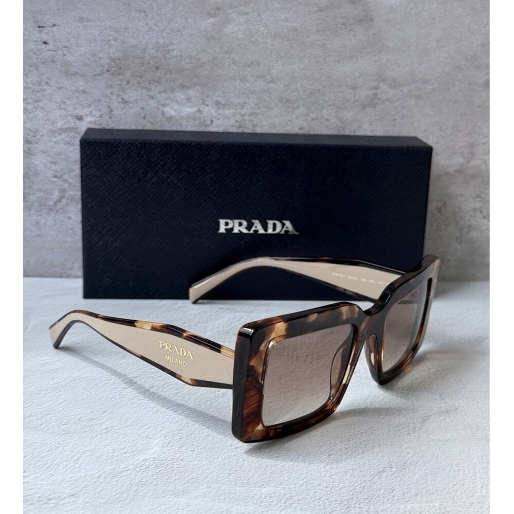 NEW Prada PR D01S Sunglasses in Havana Brown Powder $390